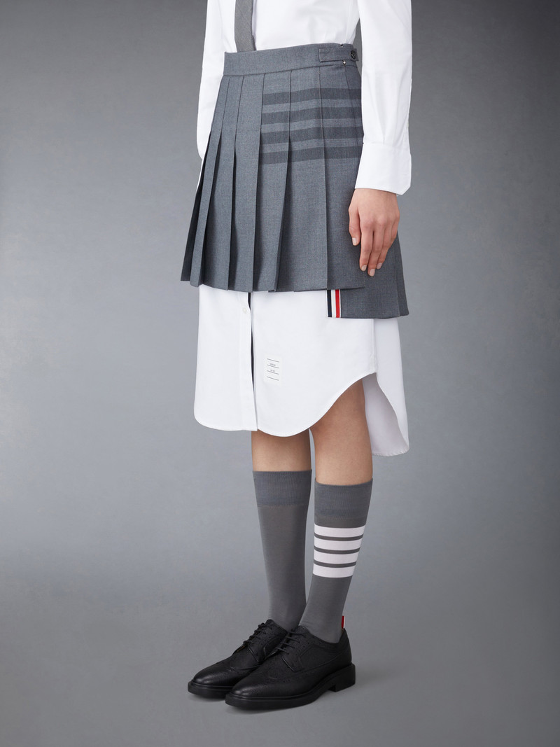 Thom Browne 4-Bar pleated mini skirt outlook
