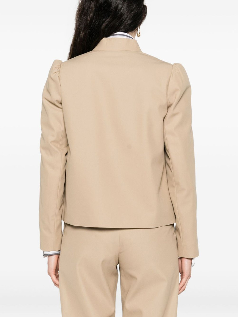 PHEBE puff-sleeve open-front jacket 4