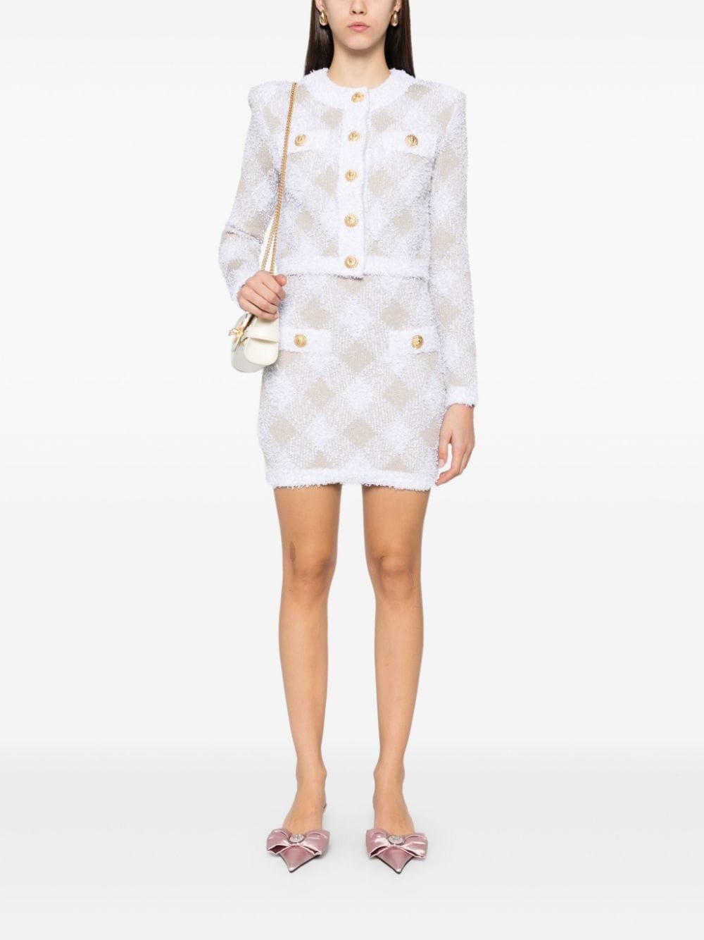 gingham-pattern jacket - 2
