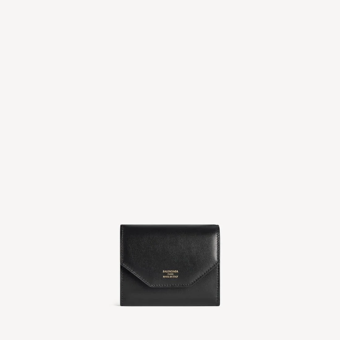 Women's Envelope Bifold Wallet With Flap in Black - 1