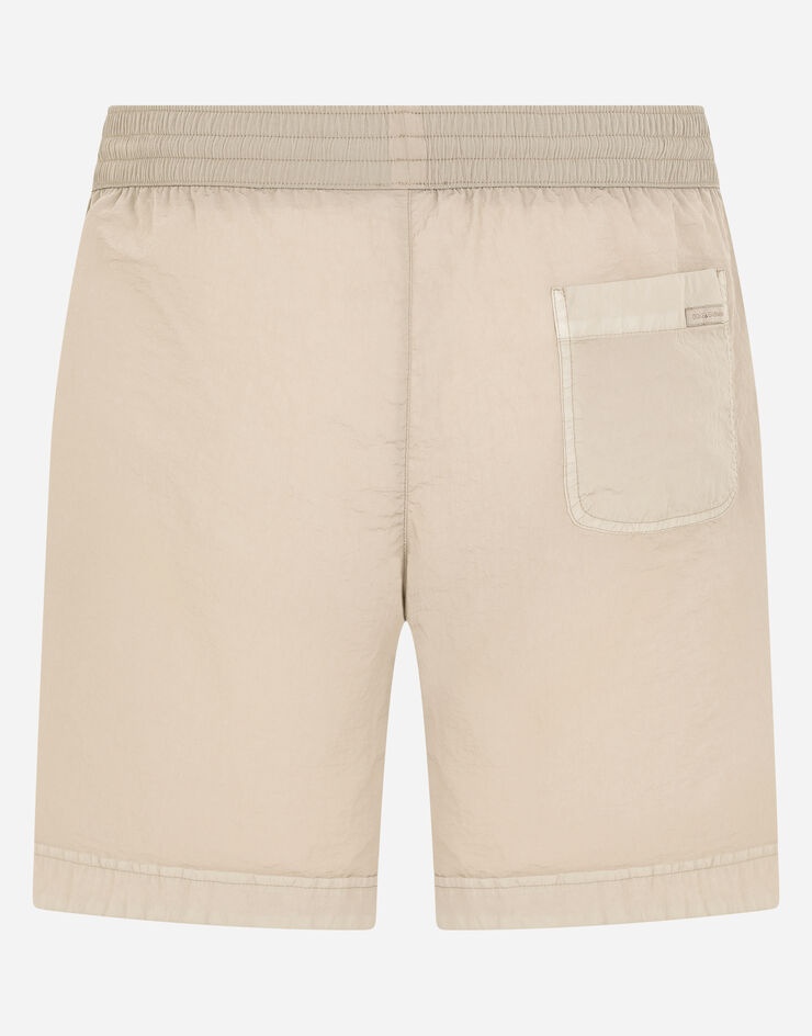 Mid-length swim trunks with key chain - 1
