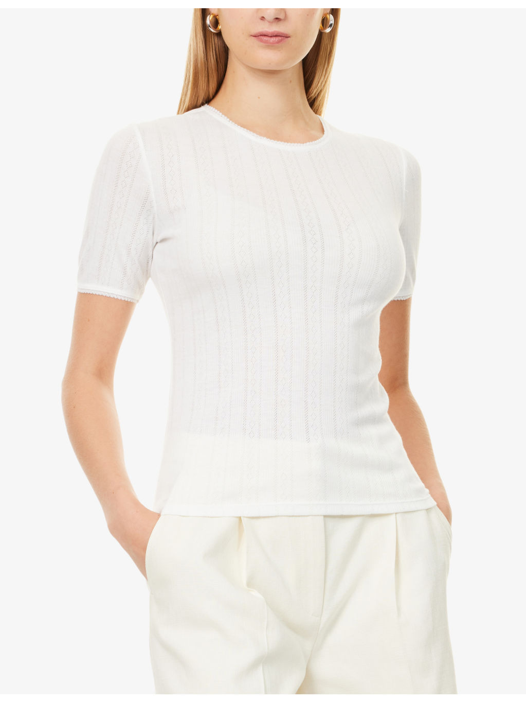 Pia Round-Neck Knitted T-Shirt - 3