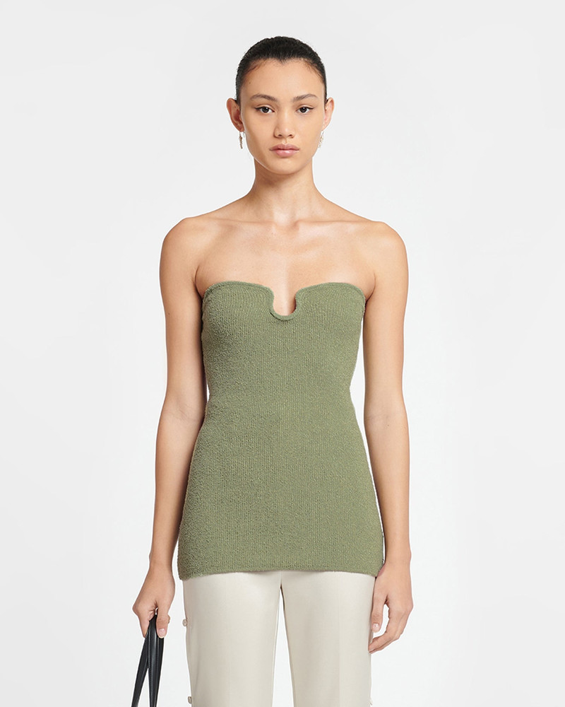 Terry-Knit Bandeau Top 1