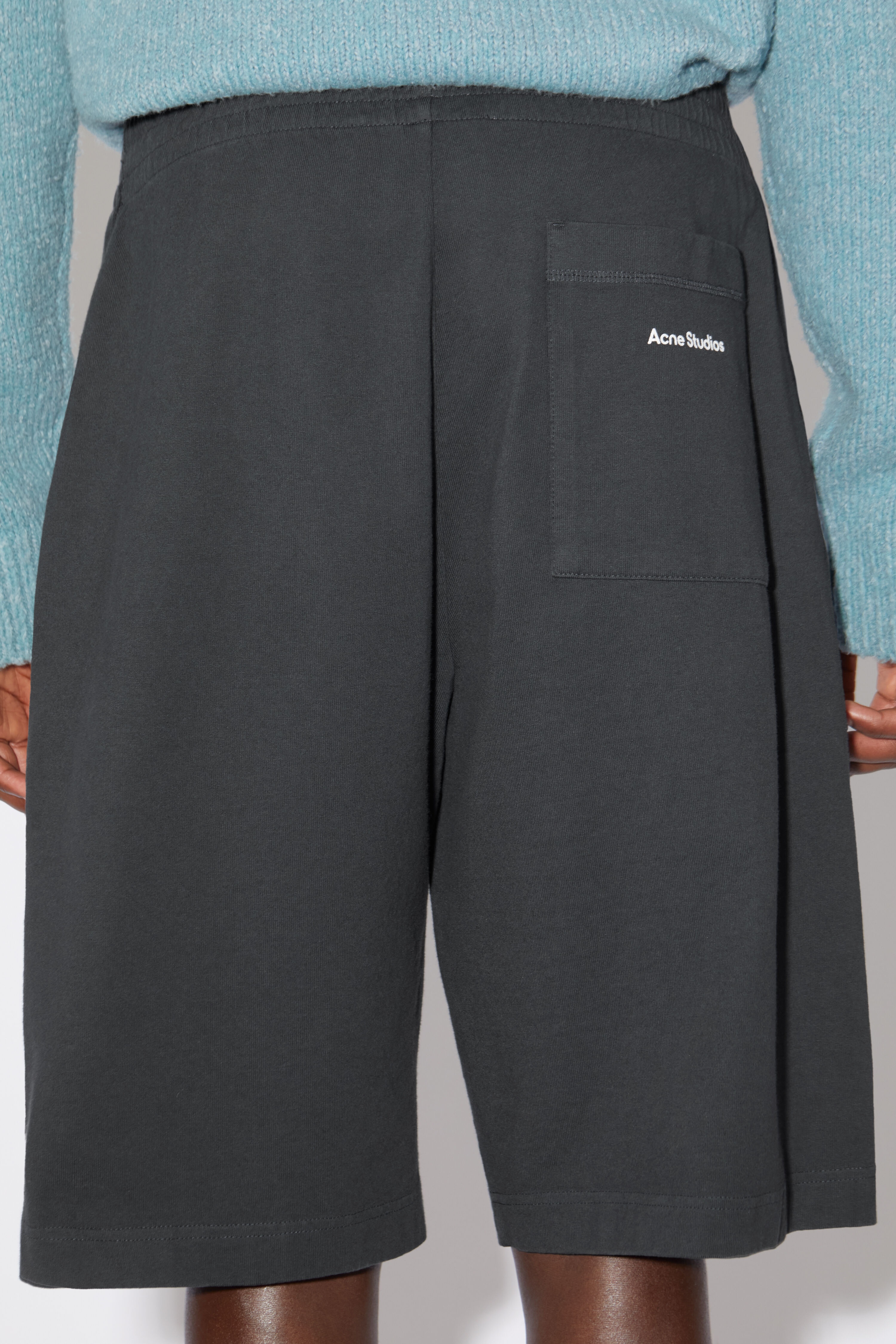 Cotton sweat shorts - Black - 5