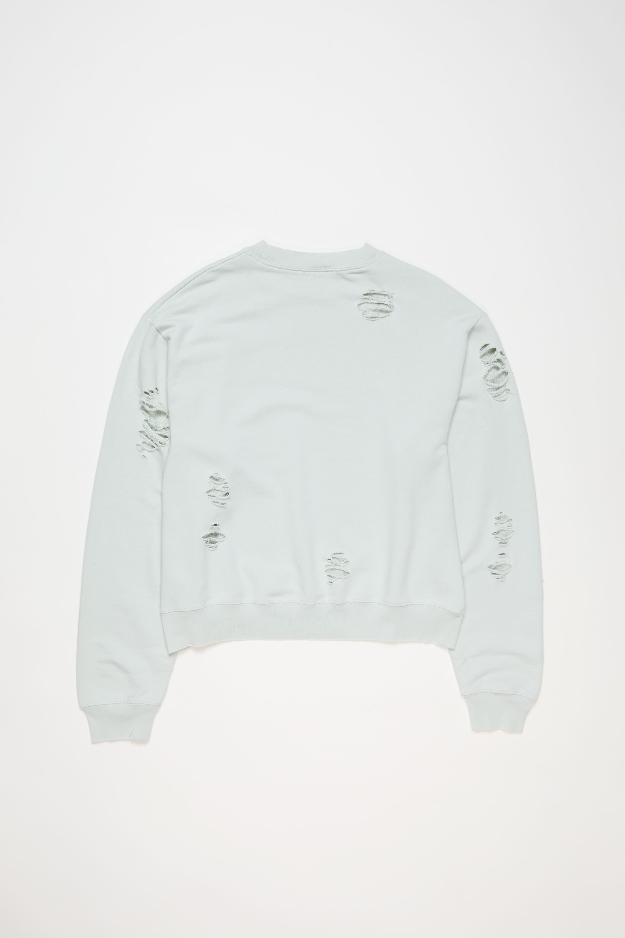 Distressed crewneck sweatshirt - Ice blue - 2