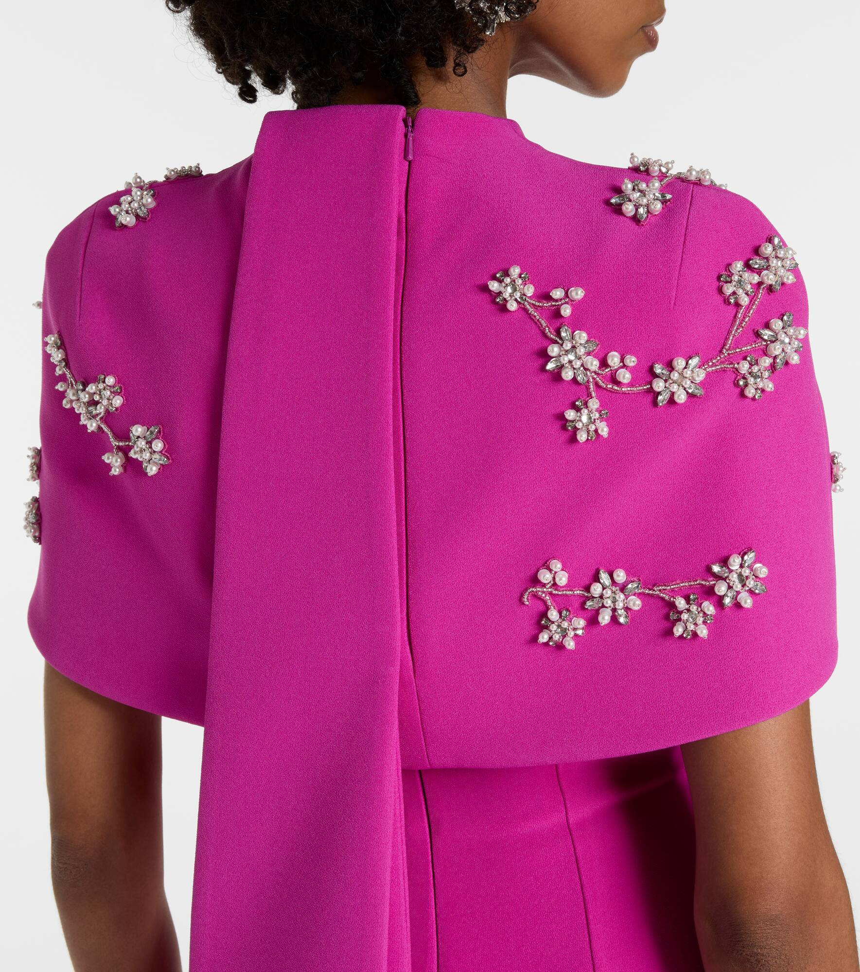 Embellished caped gown - 6