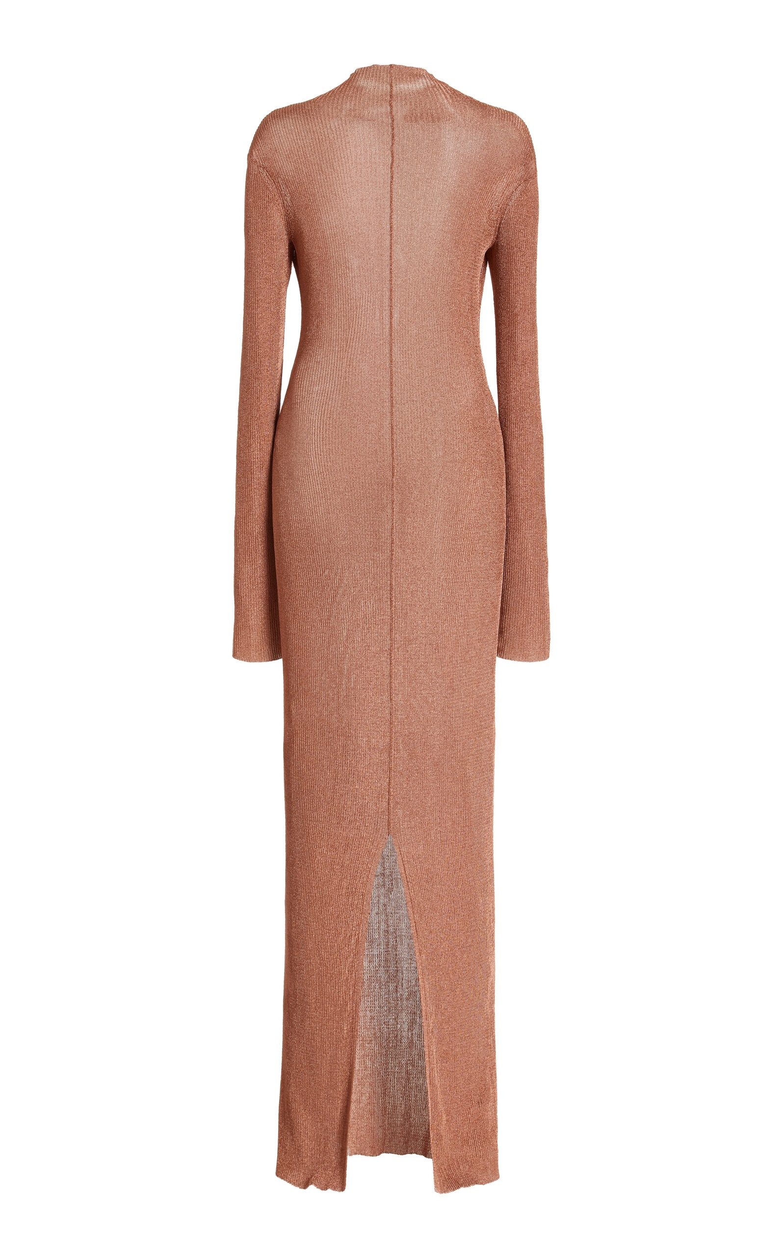 Ribbed Lurex Gown metallic - 3