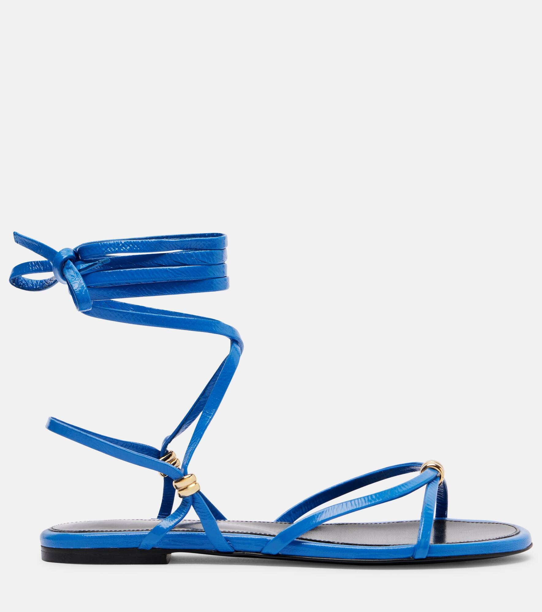Coil leather sandals - 4