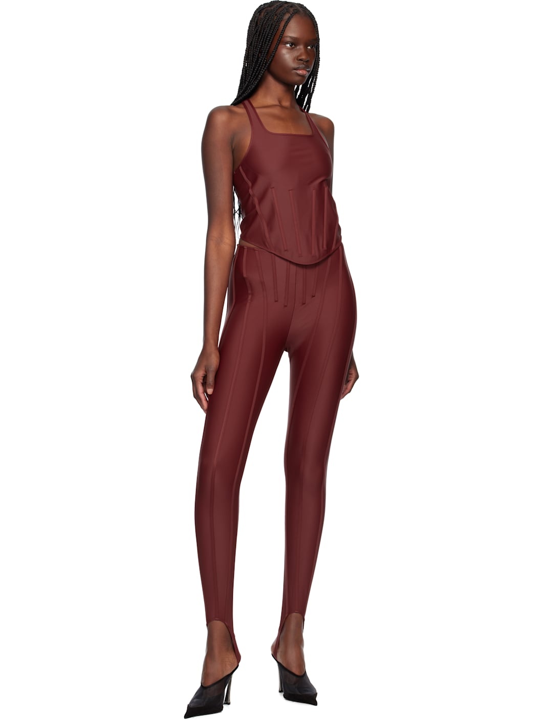 Red Corseted Tank Top - 4
