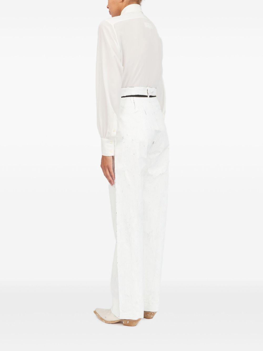 MM6 Maison Margiela Trousers White - 4