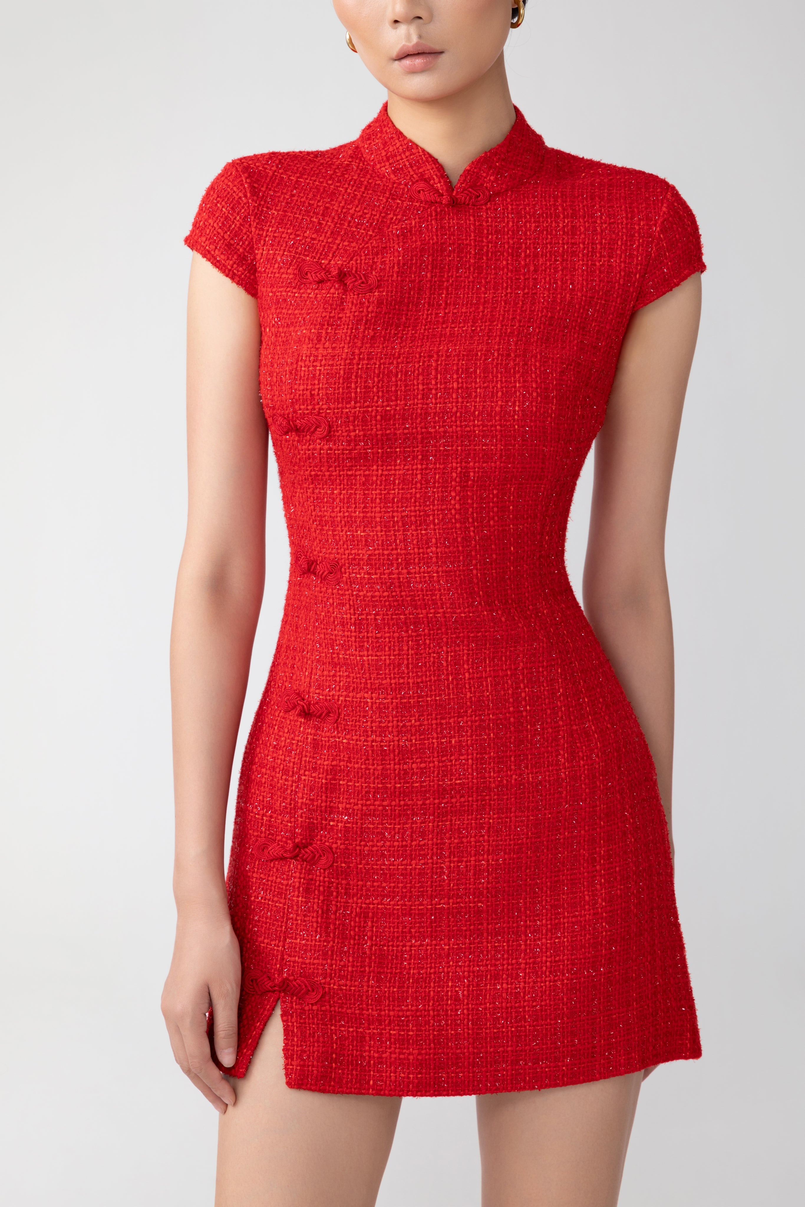 NATASHA TWEED MINI DRESS - 2