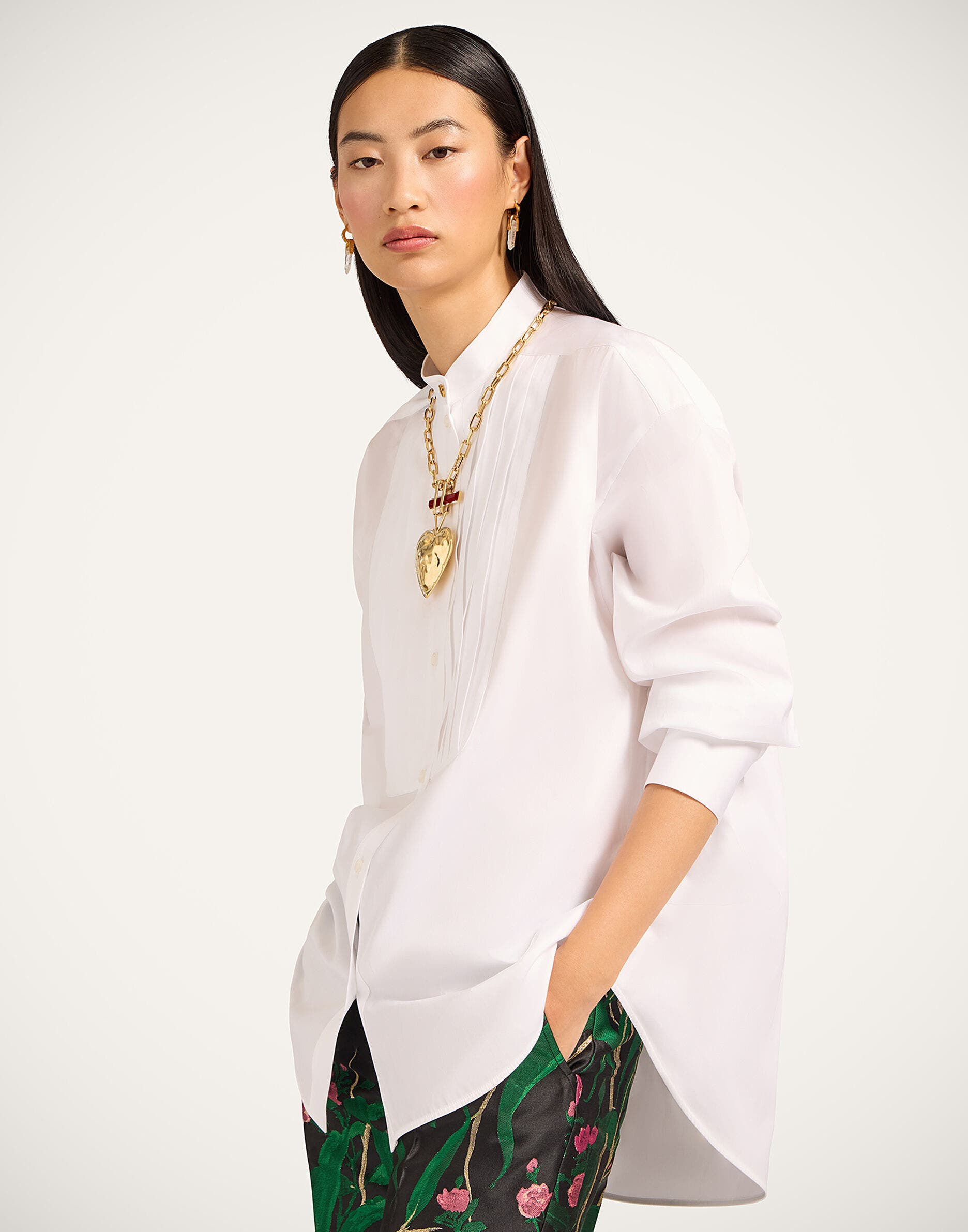 La DoubleJ Oversize Peggy Shirt in Solid White at Nordstrom - 1