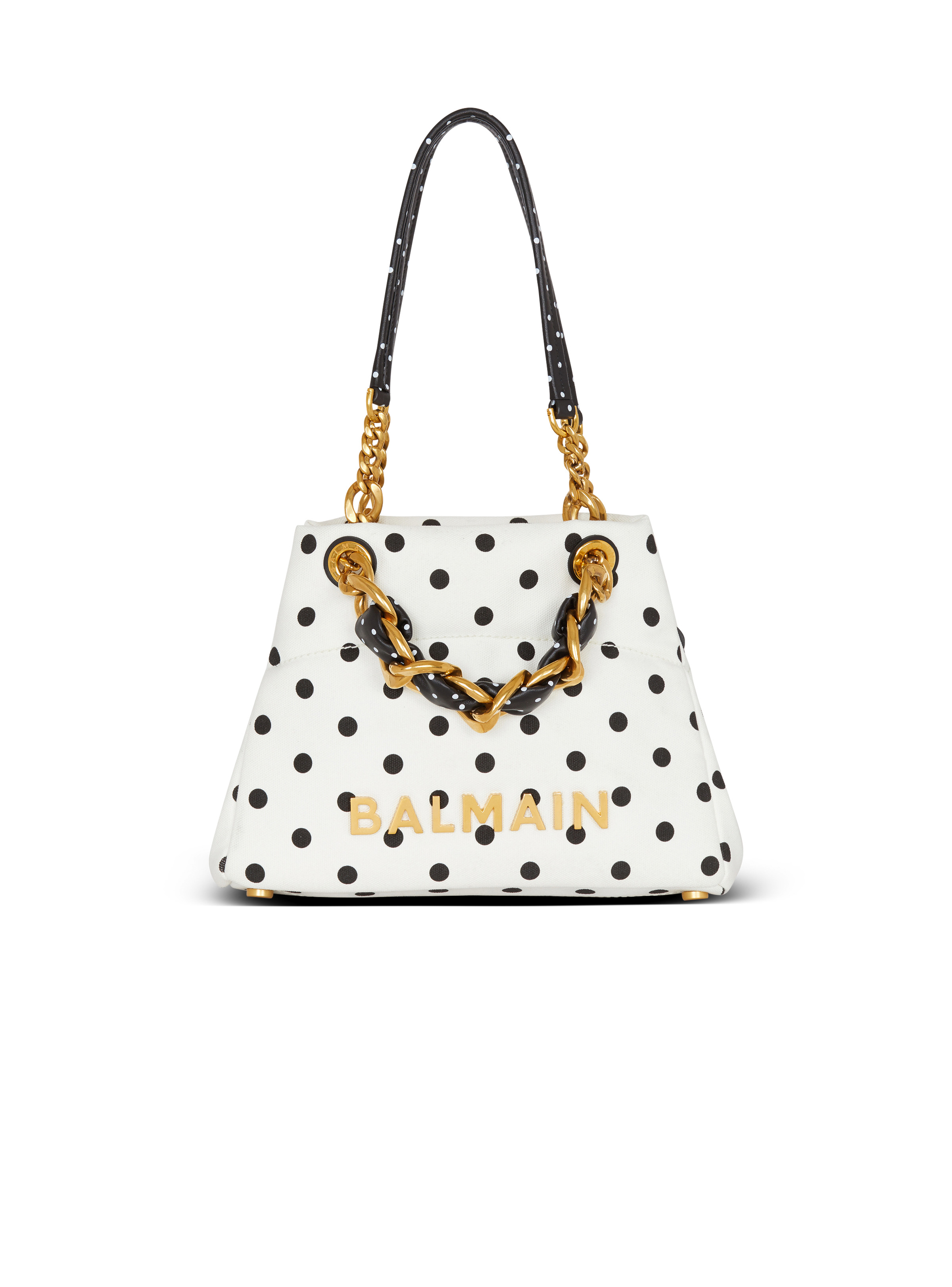 Small 1945 Soft tote bag in polka dot canvas - 4