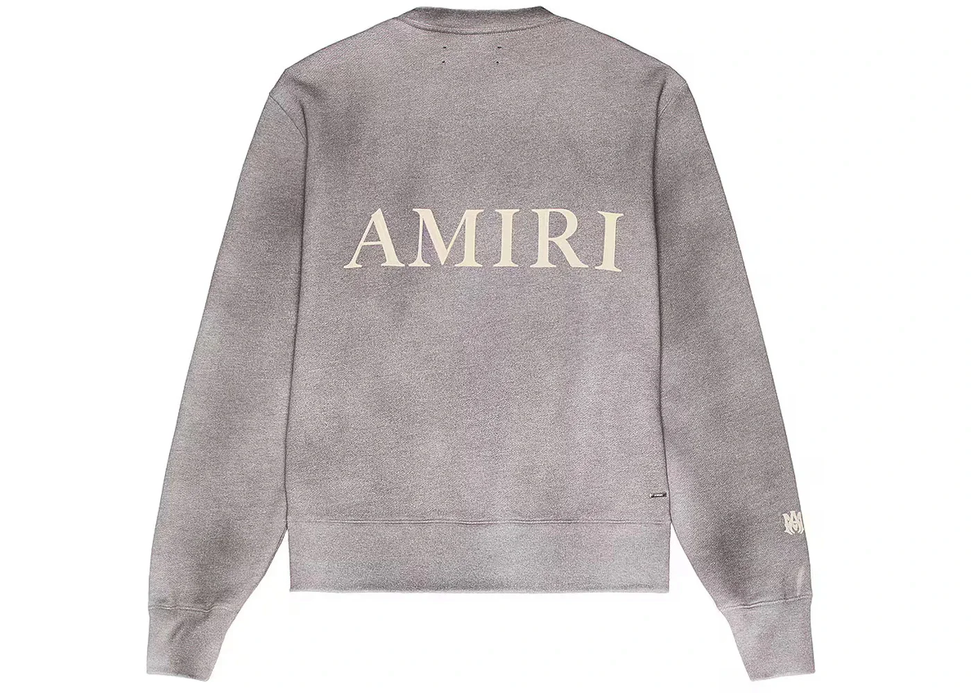 AMIRI Amiri Aged Puff Logo Crewneck Grey - 1