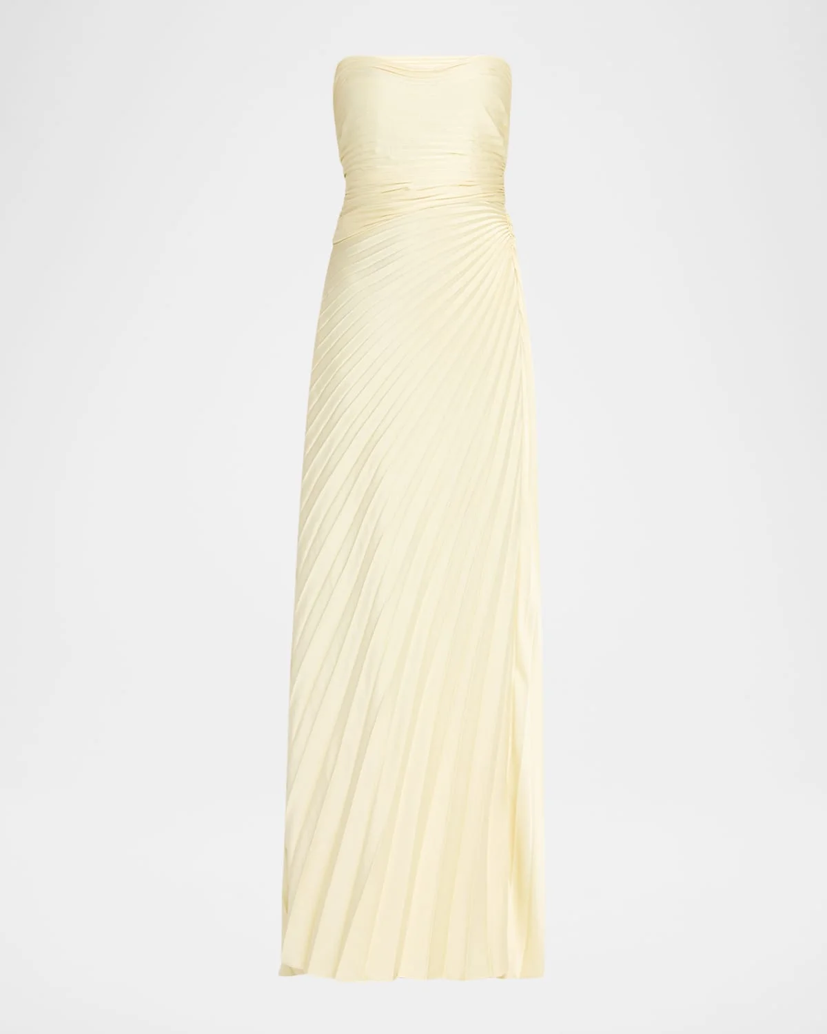 Bianca Pleated Strapless Gown - 1