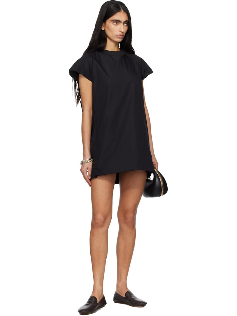 sacai Black Poplin Minidress outlook