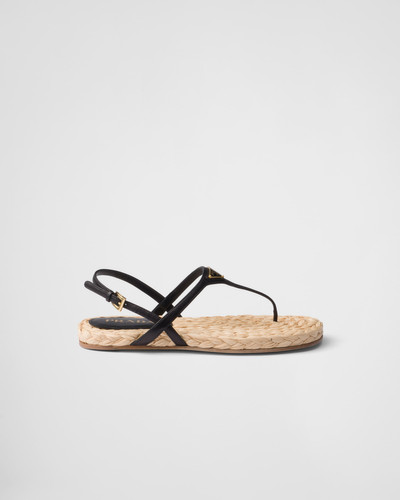 Prada Nappa leather thong sandals outlook