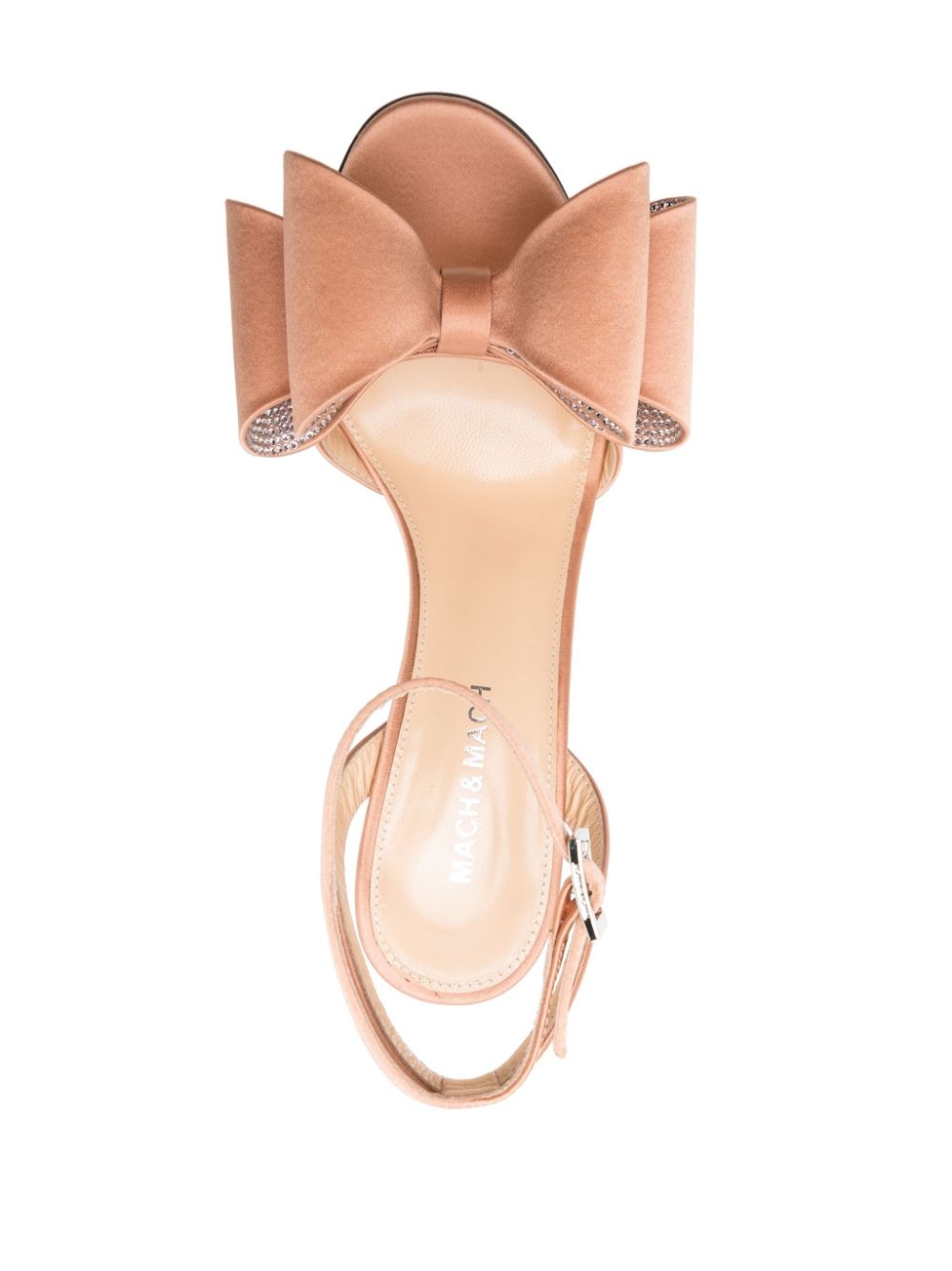 90mm double-bow satin sandals - 3