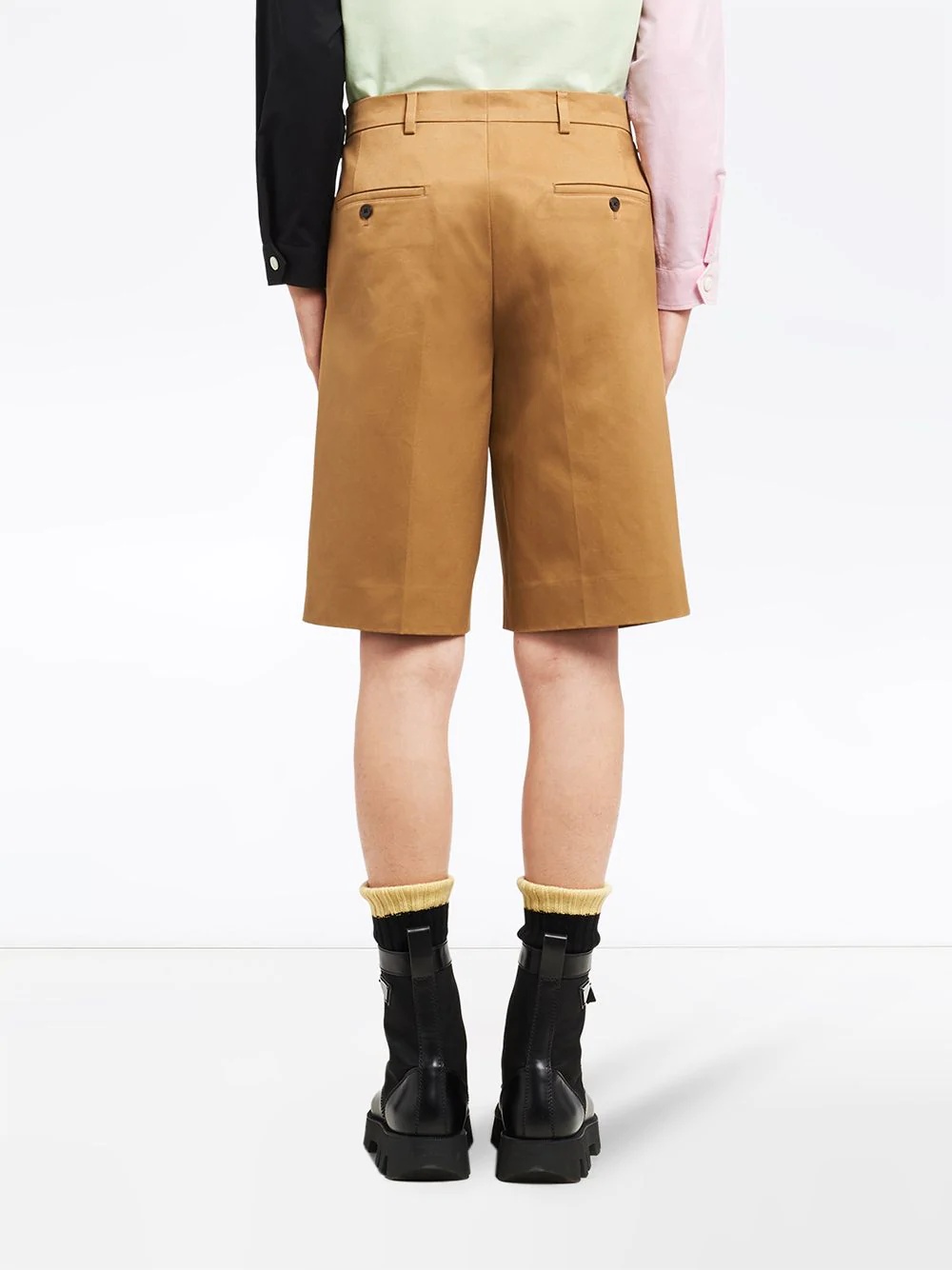 pleated front Bermuda shorts - 4