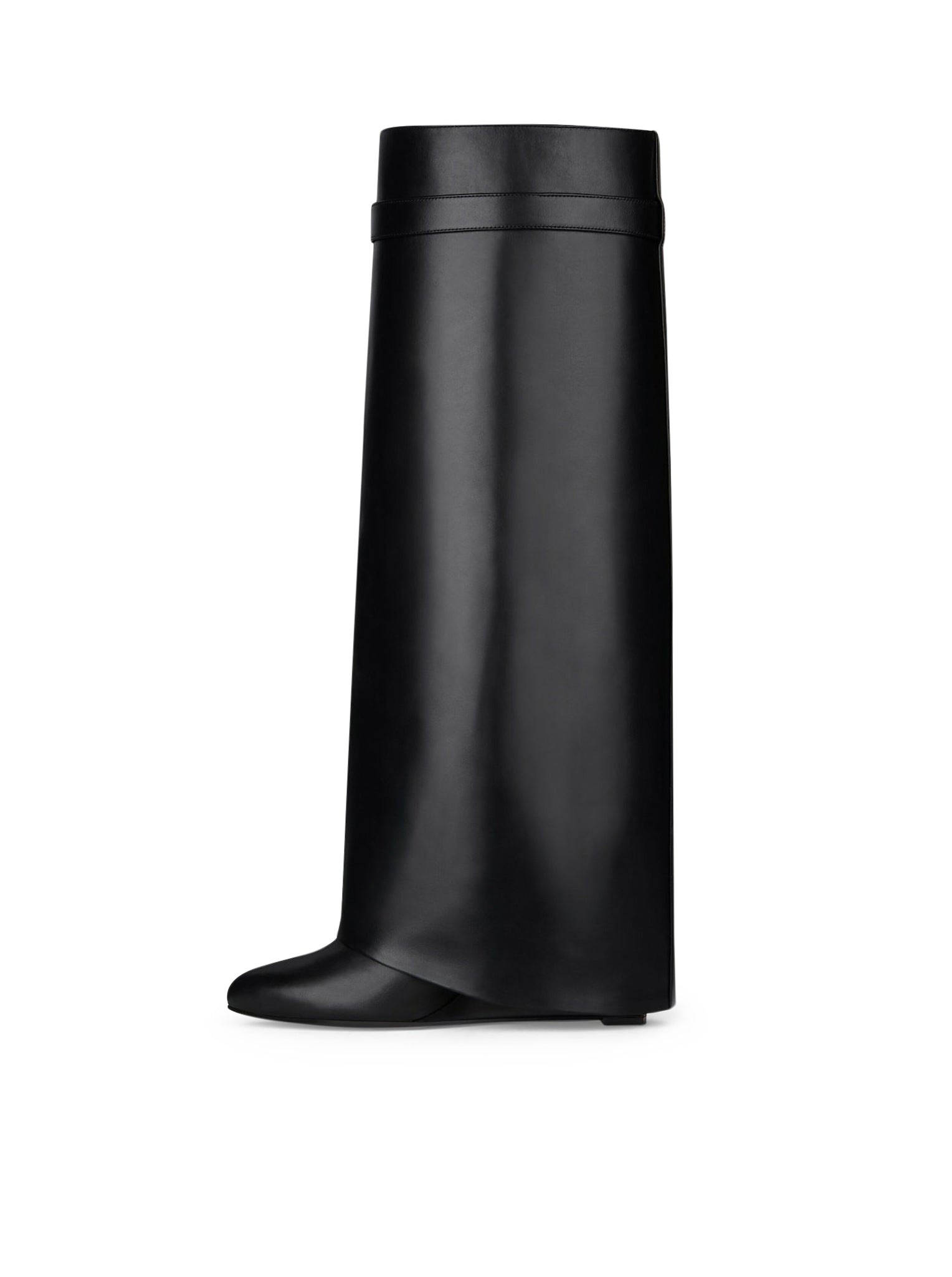 SHARK LOCK LEATHER WIDE FIT BOOTS - 5