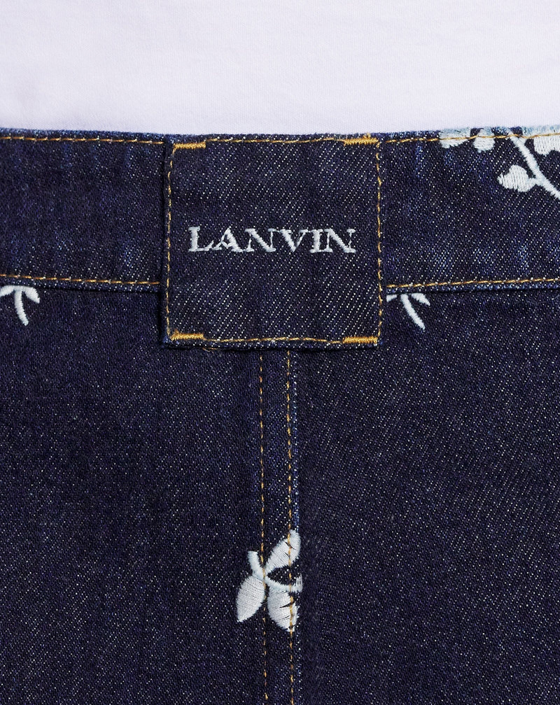 EMBROIDERED WRAP-AROUND DENIM MINISKIRT 6