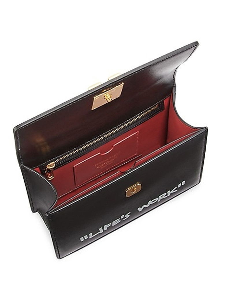 Jitney Leather Graphic Top-Handle Bag 4