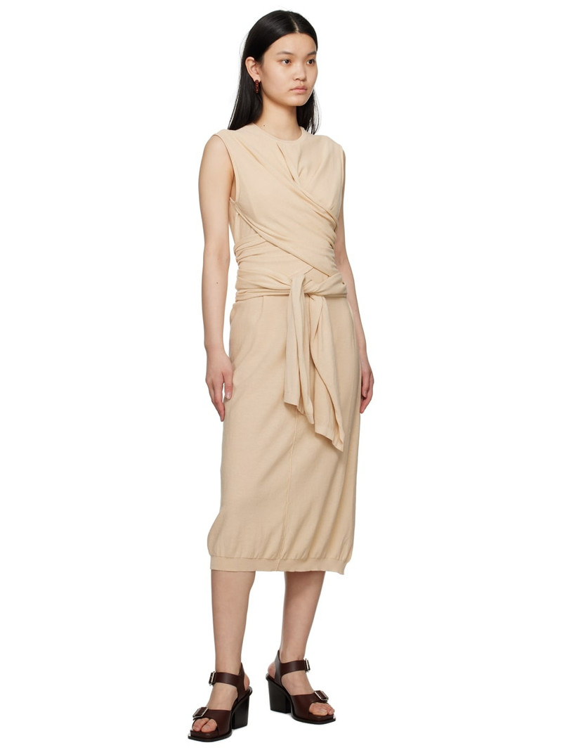 Lemaire Beige Knotted Midi Dress outlook