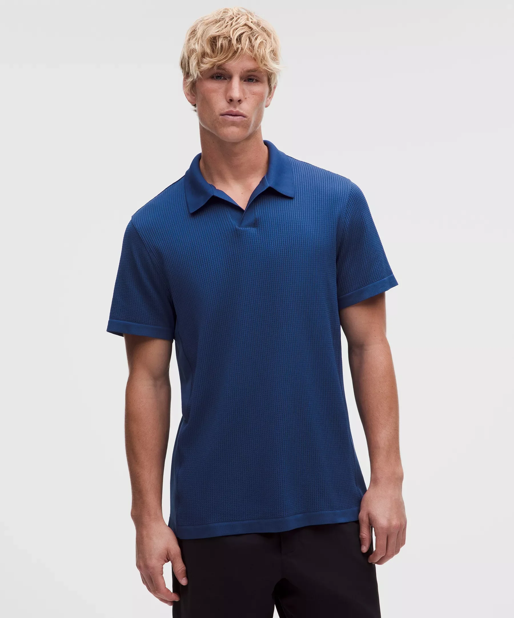 Textured Seamless Polo Shirt - 1