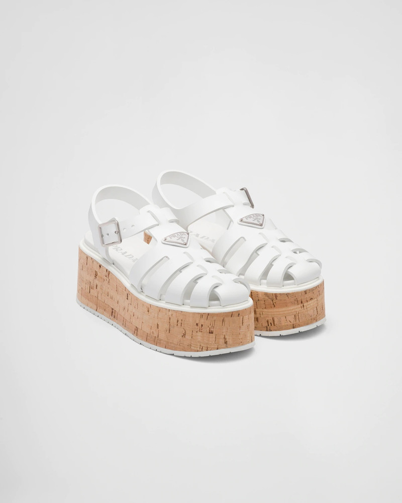 Rubber wedge platform sandals 2