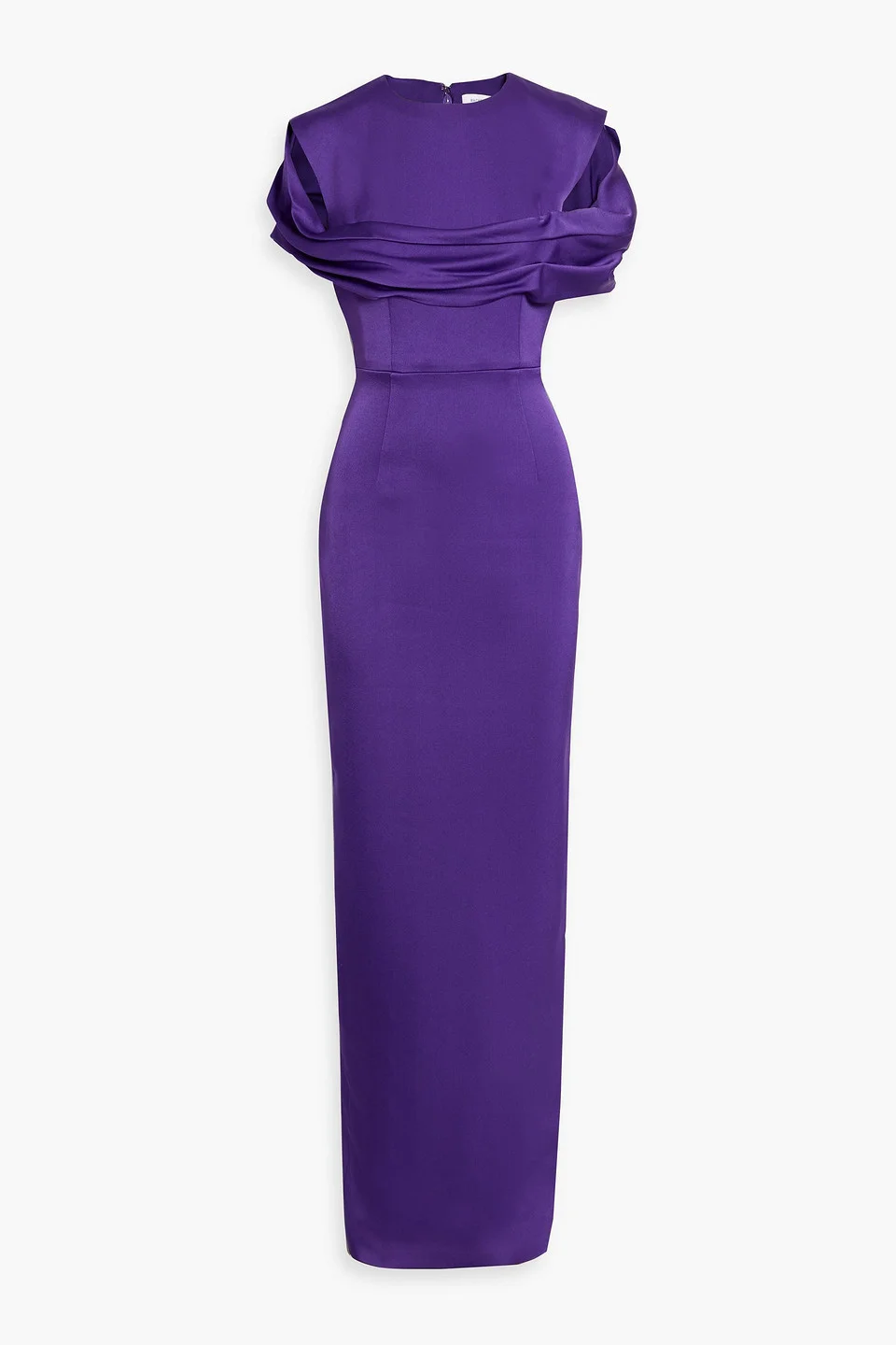 Lorna draped cutout satin-crepe gown - 1