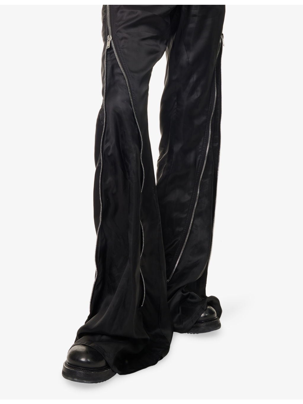 Bolan Banana Zipped Leather Trousers - 5