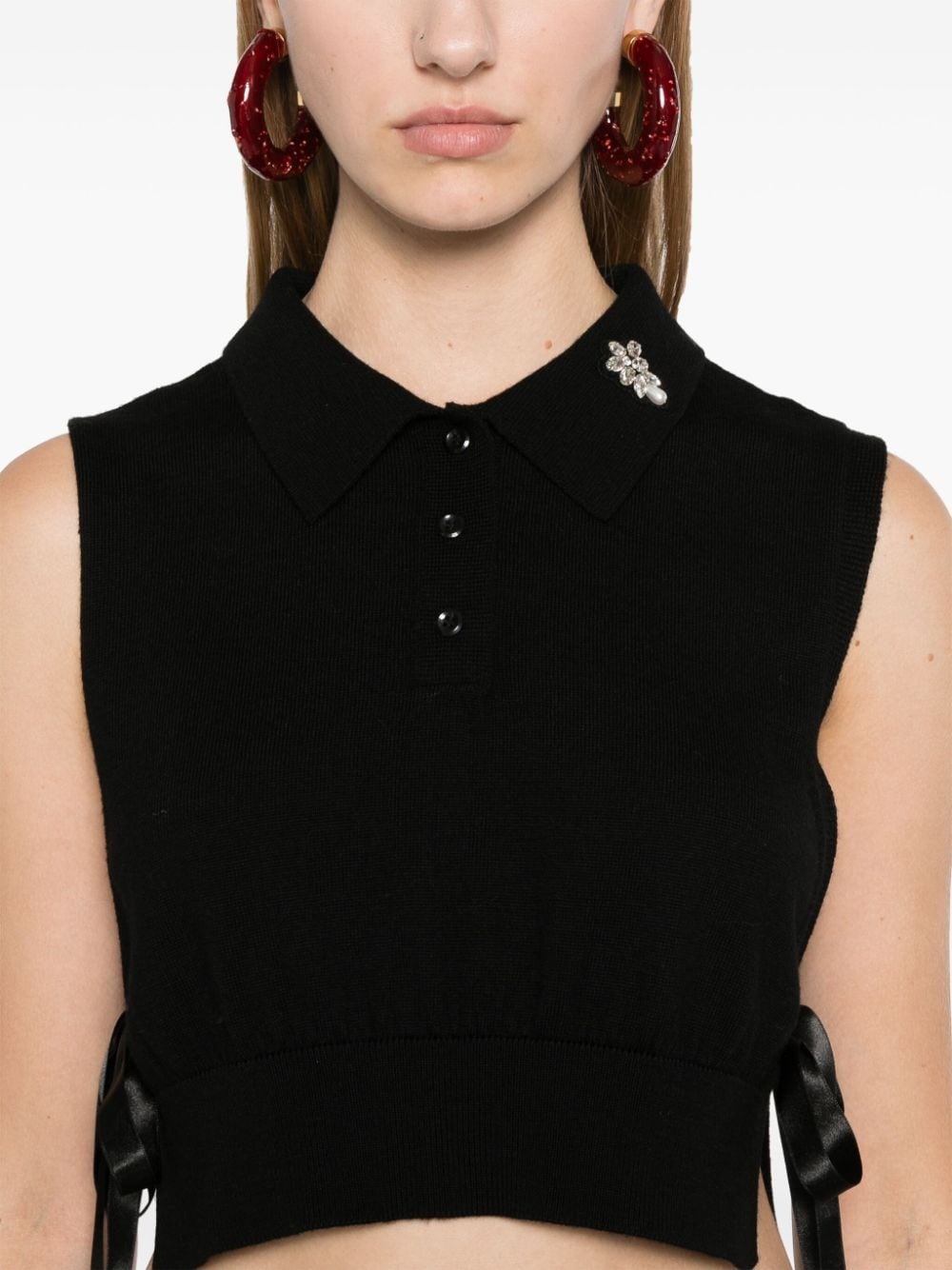 cropped polo vest - 5
