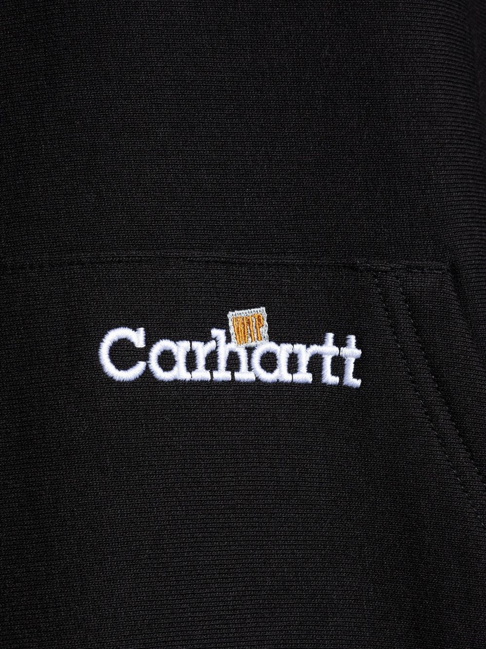 logo-embroidered hoodie - 4
