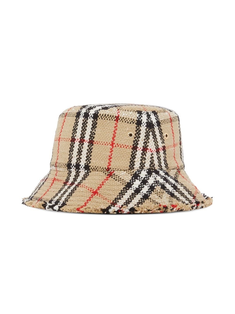 Vintage Check bouclé bucket hat - 2