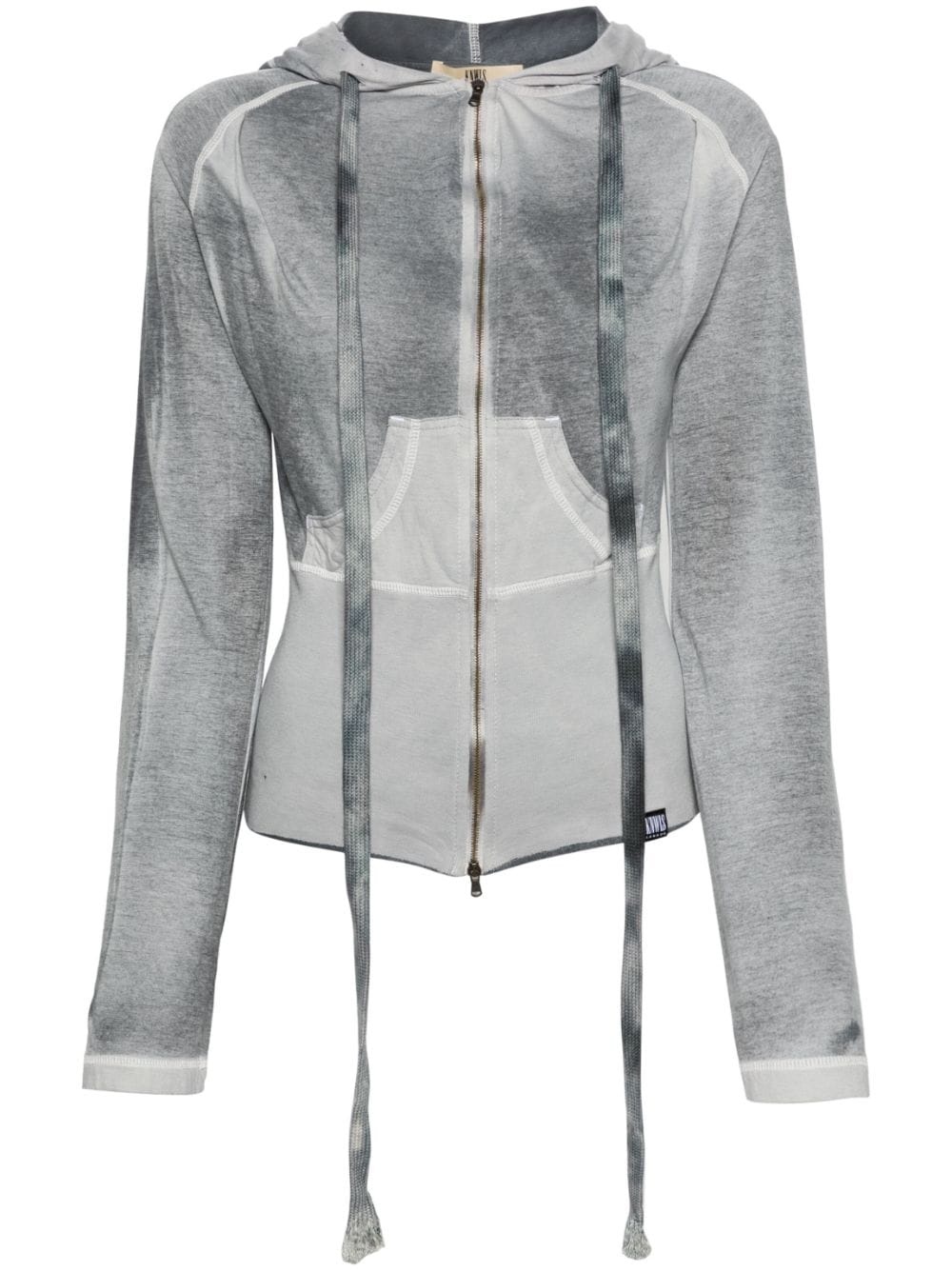 Raze washed panelled  hoodie - 1