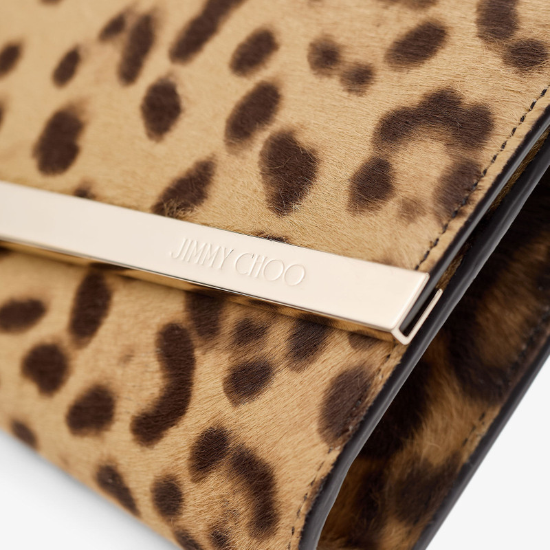 Emmie Natural Leopard Print Pony Clutch Bag 4