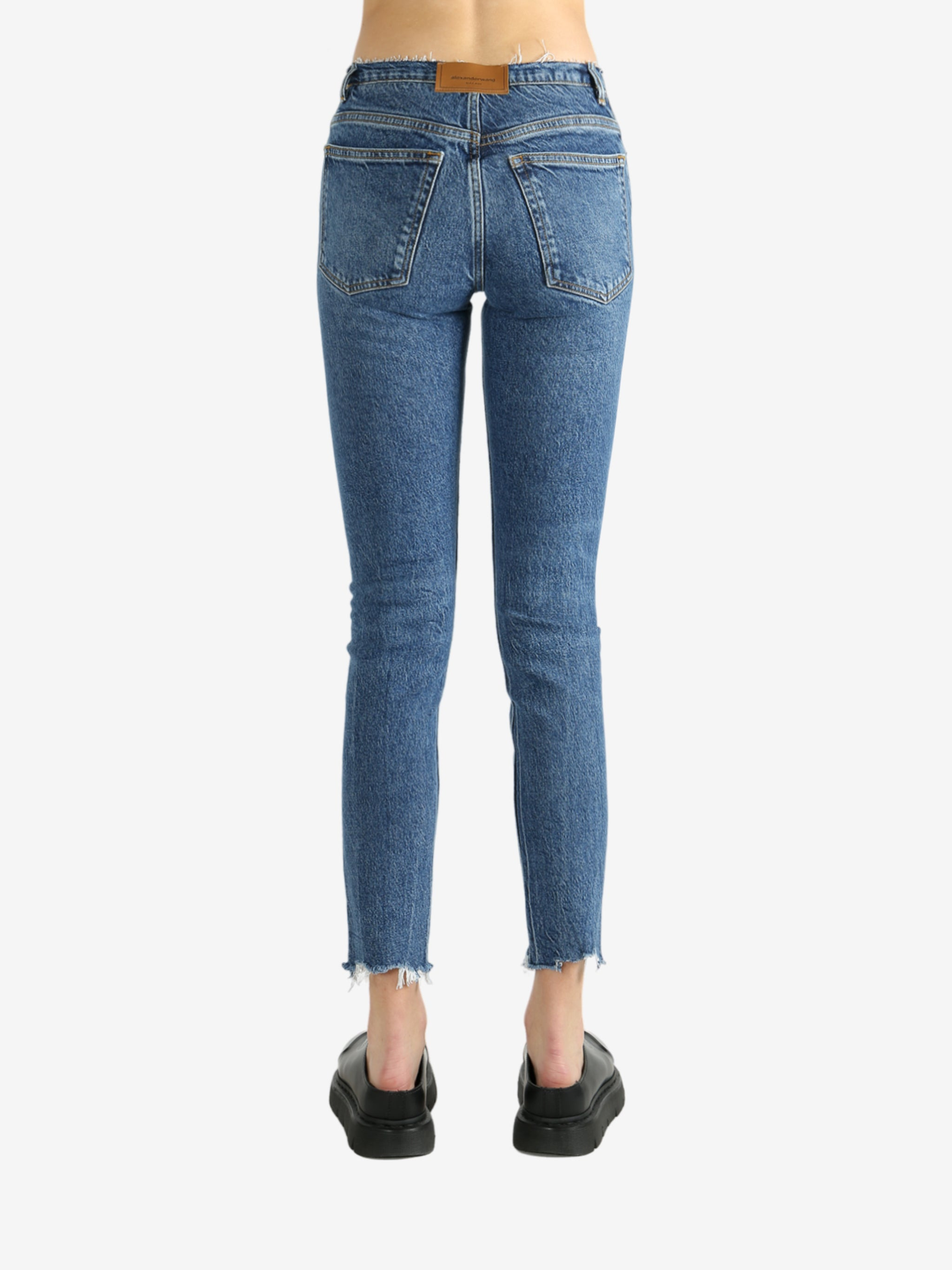 ALEXANDER WANG - Women Frayed Waistband Low Rise Skinny Jean - 3