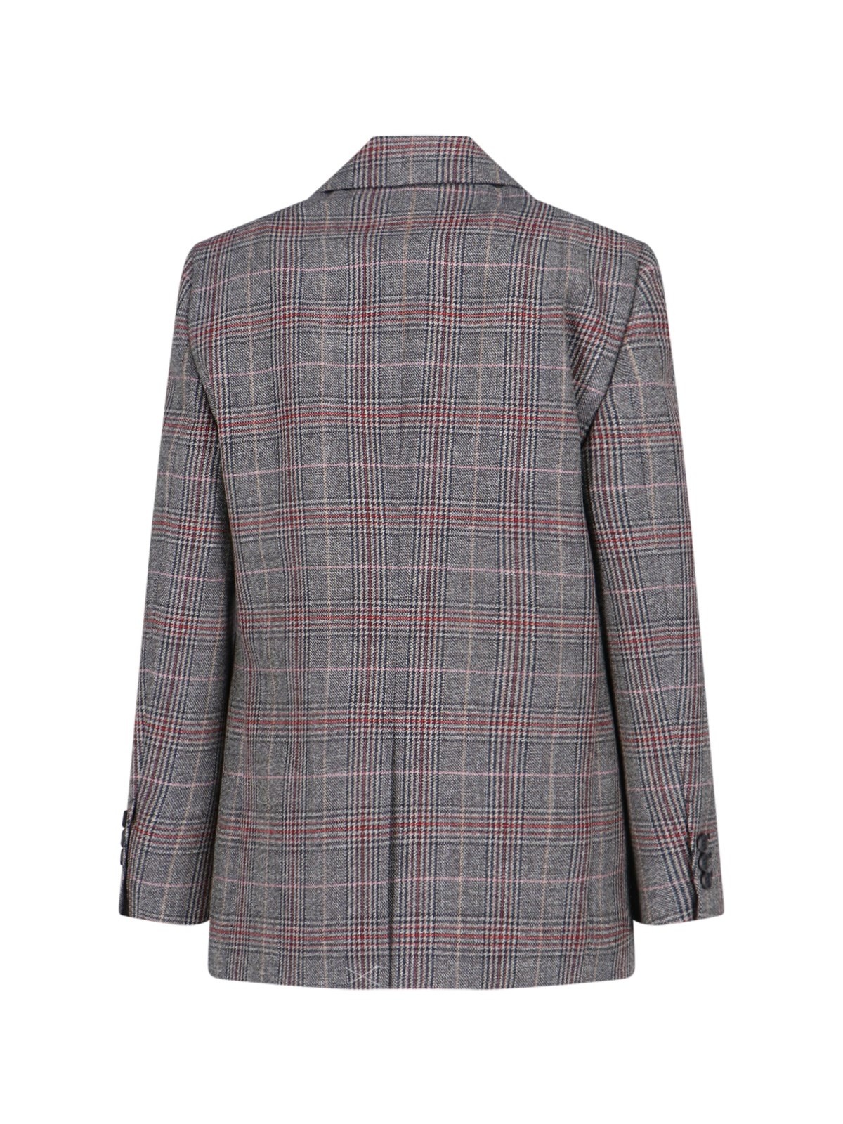 SINGLE-BREASTED CHECK BLAZER - 2