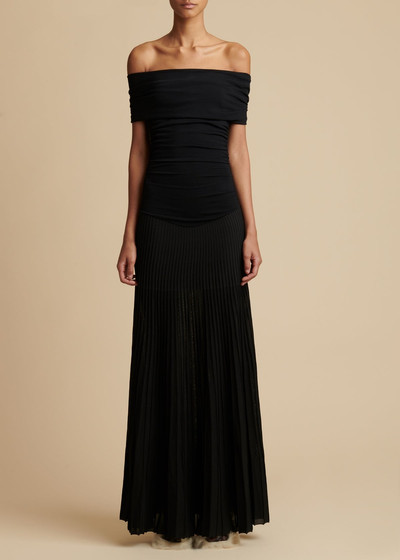 KHAITE The Marca Dress in Black outlook