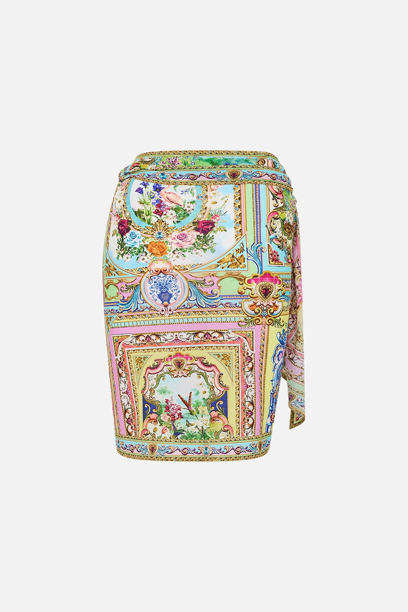 EYELET WRAP MINI SKIRT WITH TIE WAIST 7