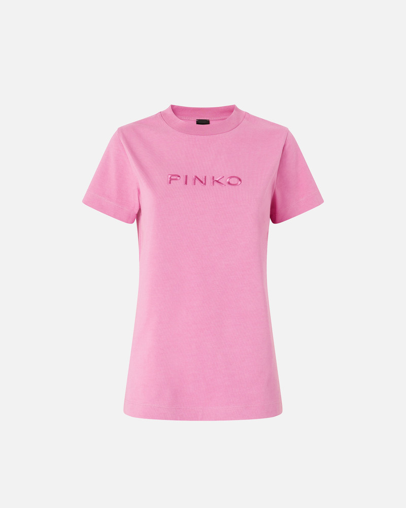 T-SHIRT WITH PINKO LOGO EMBROIDERY 1