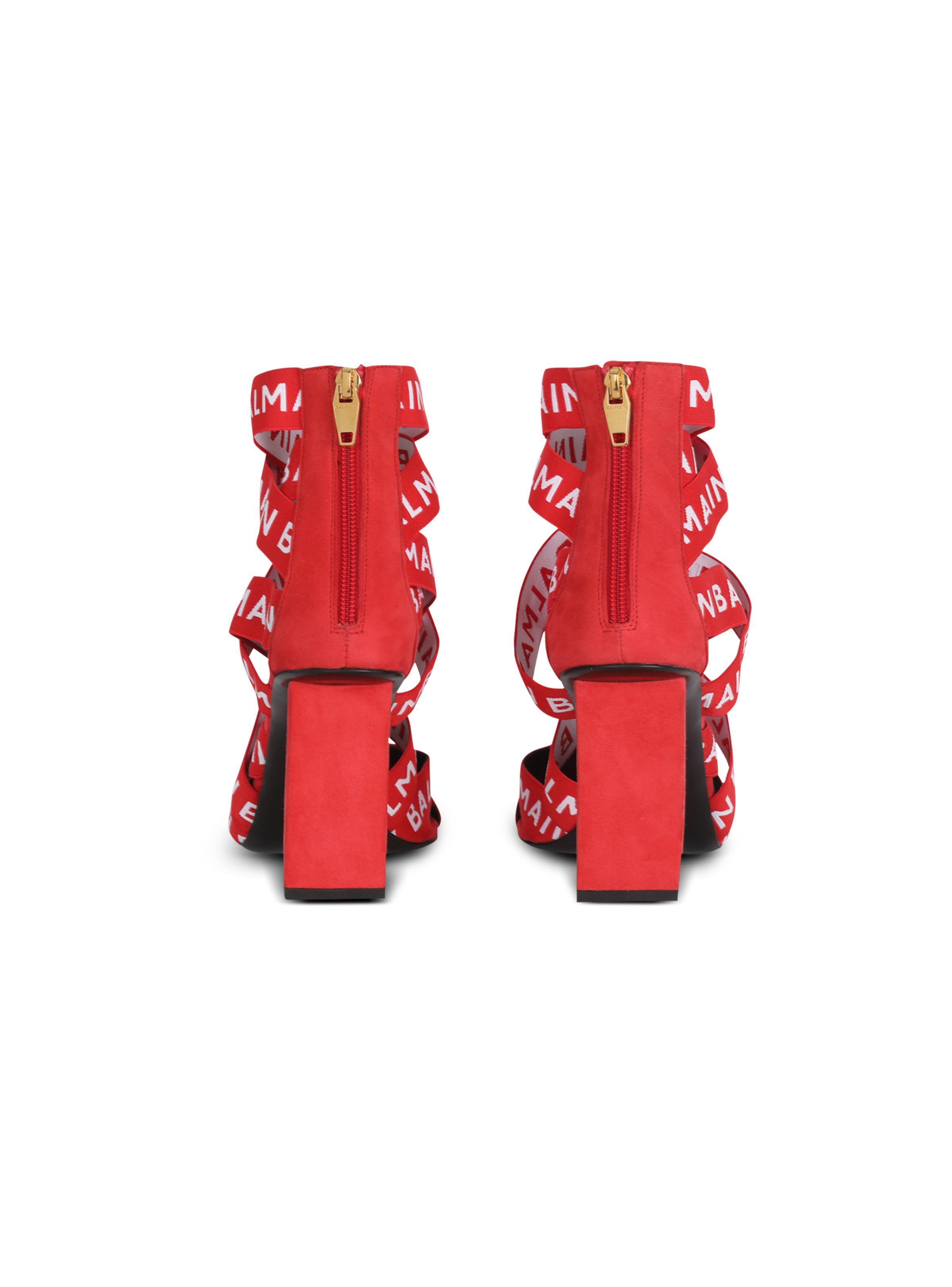 HIGH SUMMER CAPSULE - Union sandals with  Balmain logo print - 4