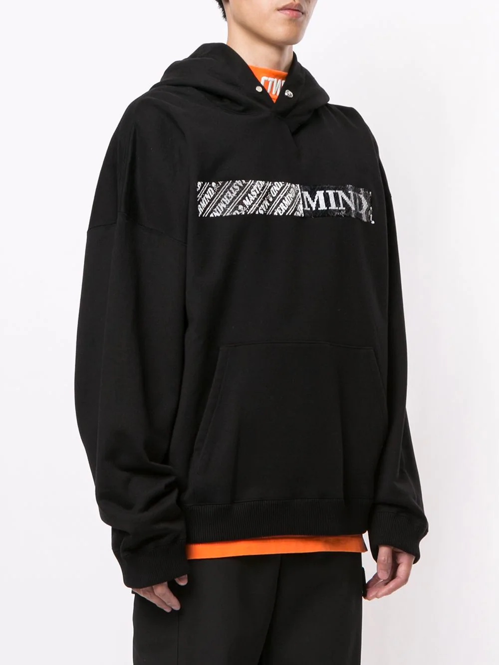 logo-print cotton hoodie - 3