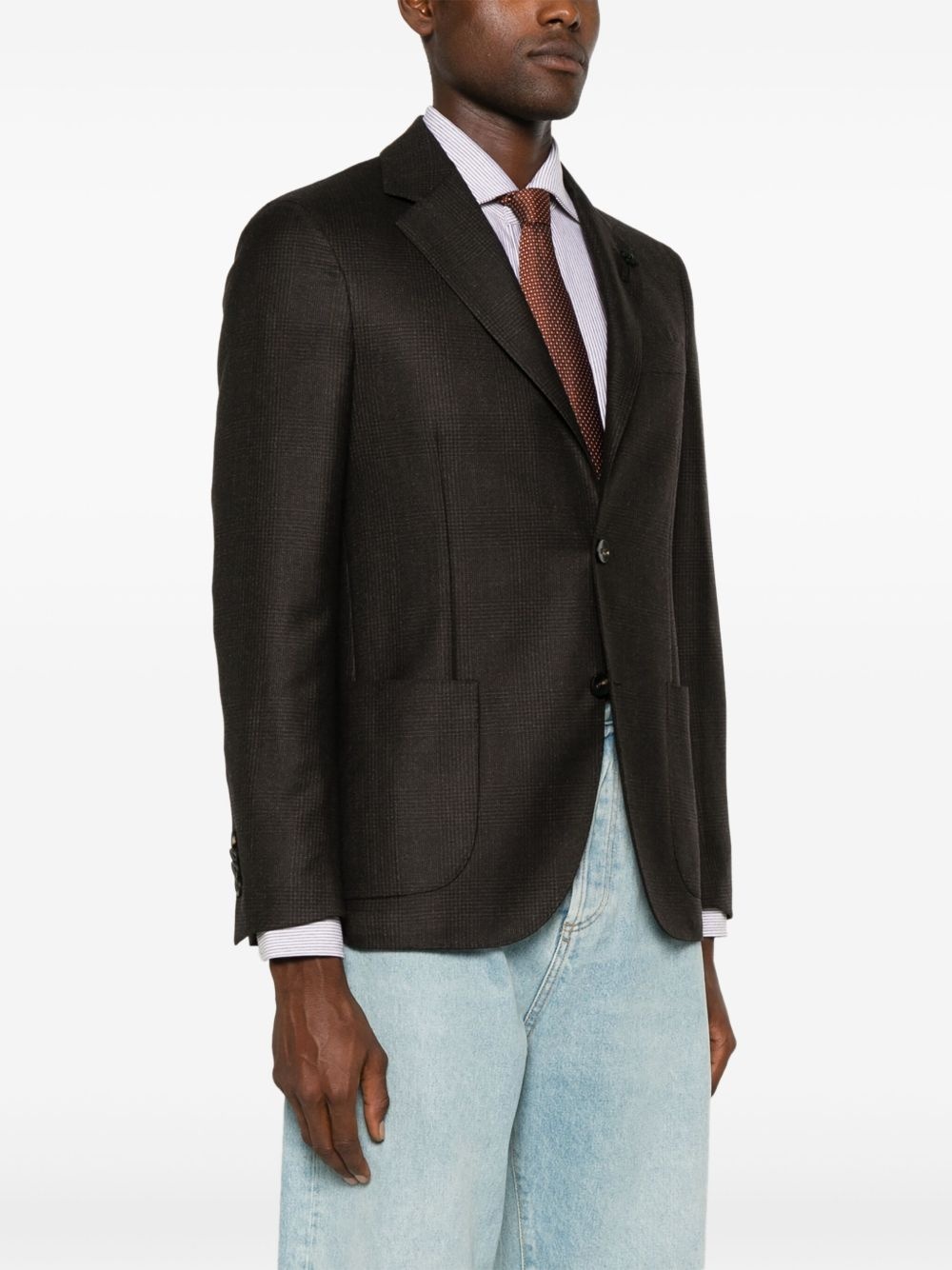 checked blazer - 3