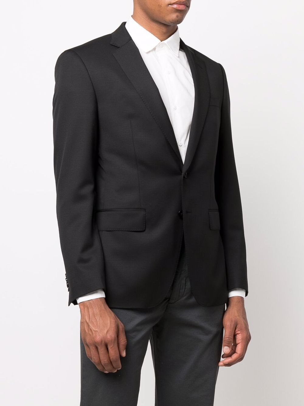 single-breasted virgin wool blazer - 3