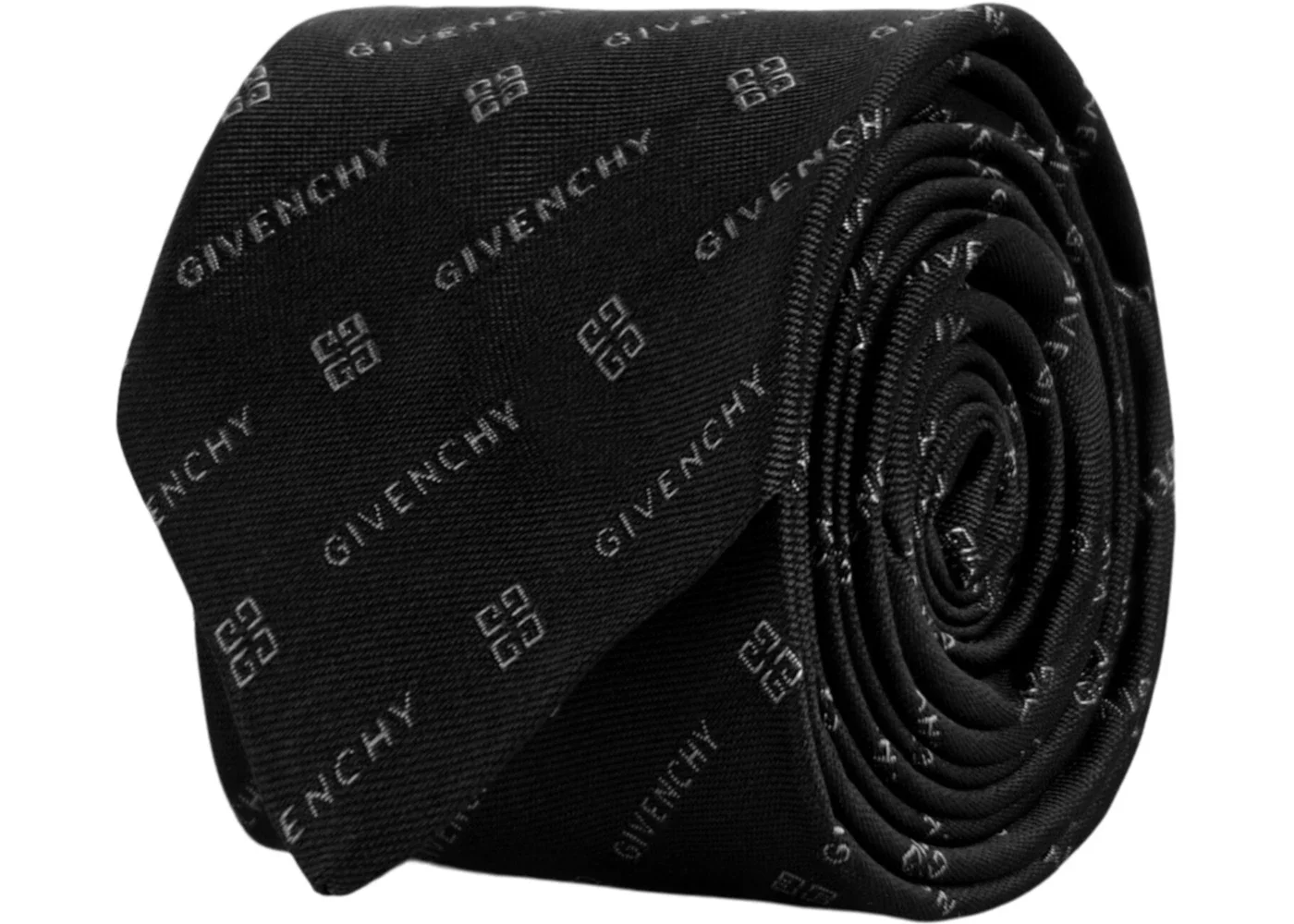 Givenchy Diagonal Logo Silk Tie Black - 1