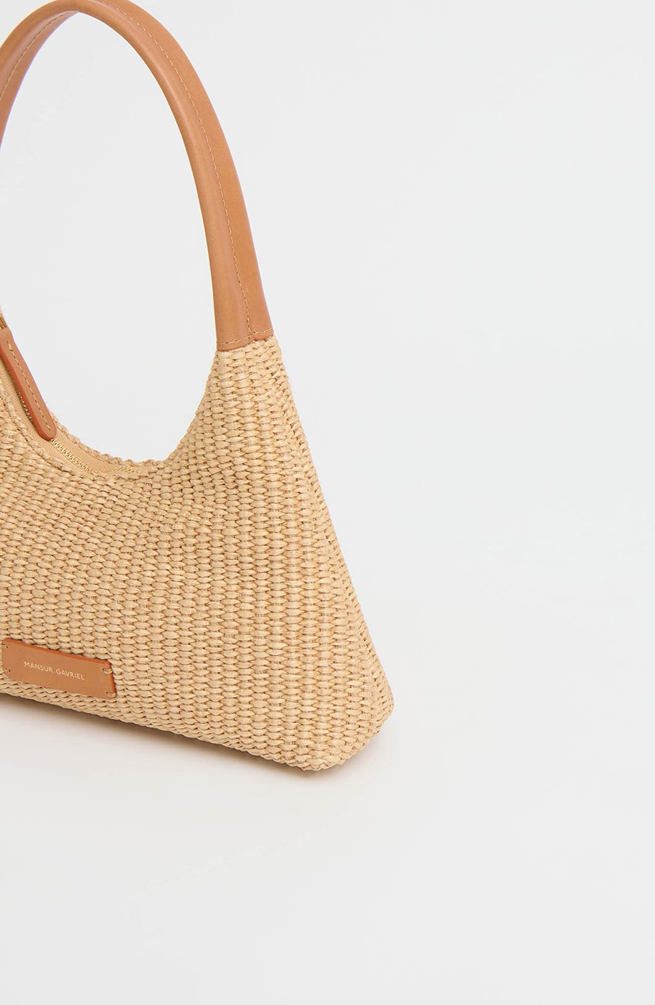 Mansur Gavriel Mini Candy Woven Raffia Hobo Bag in Natural at Nordstrom - 4