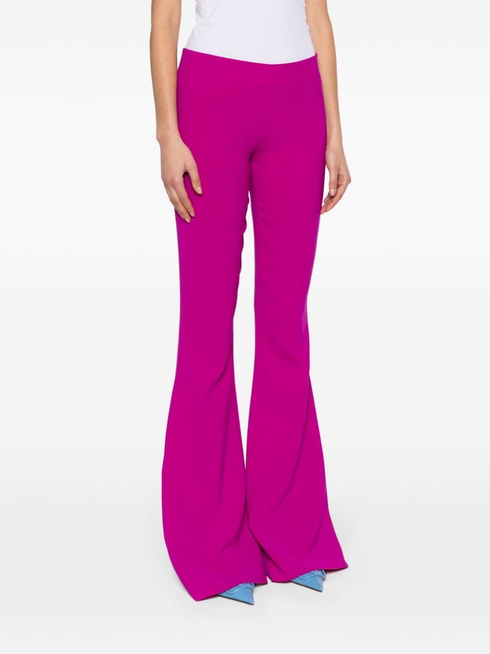 Skinny high-waist flared trousers - 3