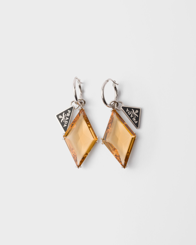 Metal and glass earrings 1