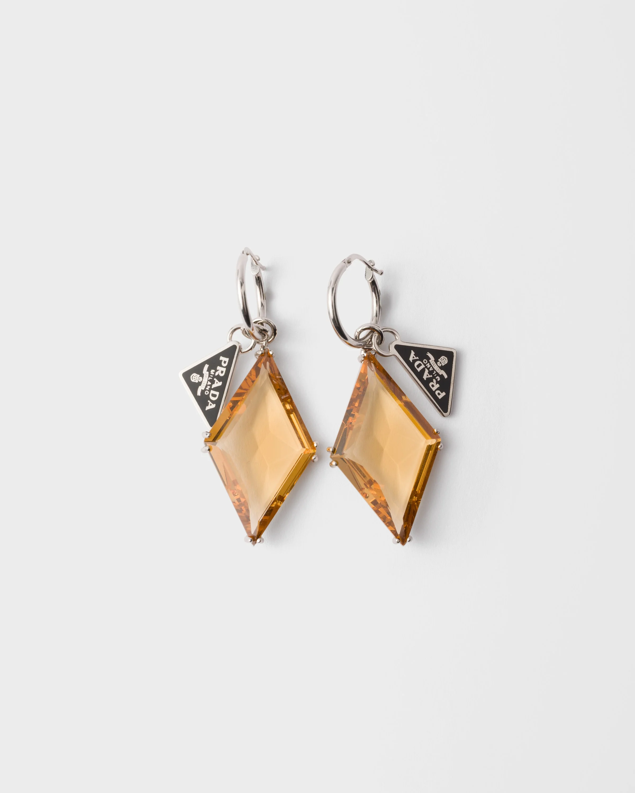Metal and glass earrings - 1